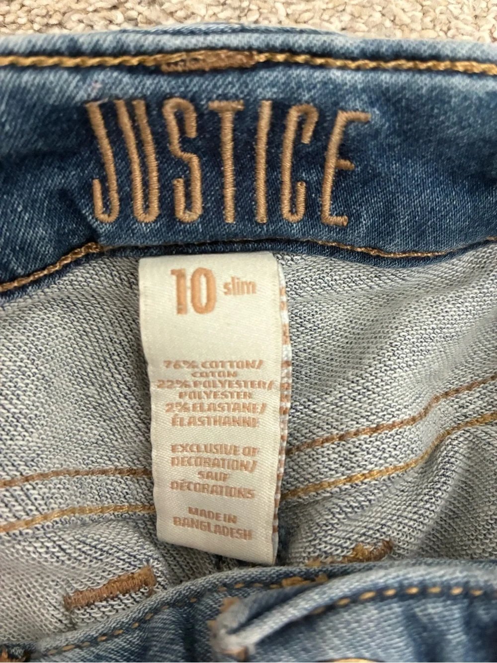 Justice casual denim